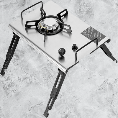 Réchaud à gaz camping - CampGasStove™ - Gris - Oublie pas ton Casse - Croûte