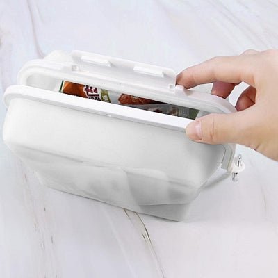Boite conservation alimentaire - NewSiliconeLunchBox™ - Blanc - Oublie pas ton Casse - Croûte