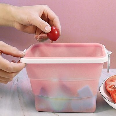 Boite conservation alimentaire - NewSiliconeLunchBox™ - Rose - Oublie pas ton Casse - Croûte