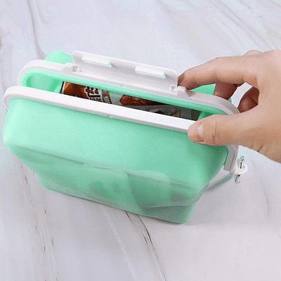 Boite conservation alimentaire - NewSiliconeLunchBox™ - Vert - Oublie pas ton Casse - Croûte