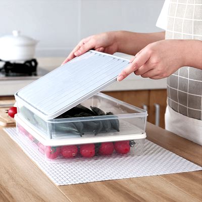 Boîte de rangement - FoodSaverBox™ - Carré gris - Oublie pas ton Casse - Croûte