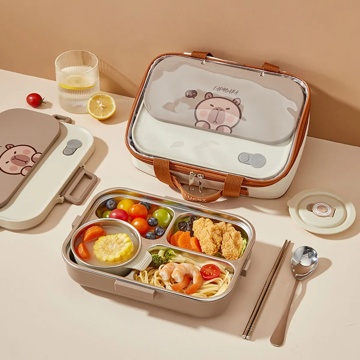 boite repas animal capybara isotherme