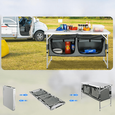 Cuisine Camping - EasyCookStation™ - Argent - Oublie pas ton Casse - Croûte
