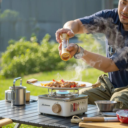 Cuisinière - MiniGasPortable™ - Blanc - Oublie pas ton Casse - Croûte