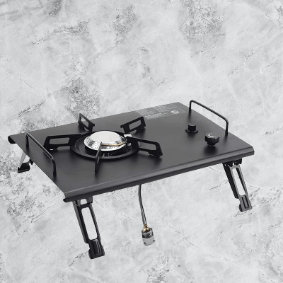 Réchaud à gaz camping - CampGasStove™ - Noir - Oublie pas ton Casse - Croûte